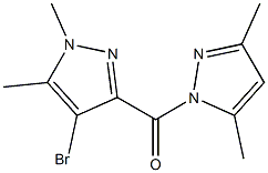 4-bromo-3-[(3,5-dimethyl-1H-pyrazol-1-yl)carbonyl]-1,5-dimethyl-1H-pyrazole Structure