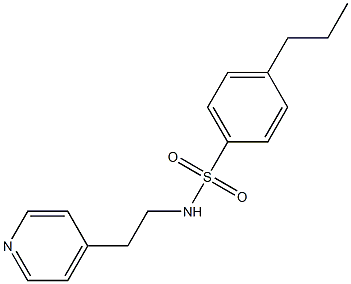 4-propyl-N-[2-(4-pyridinyl)ethyl]benzenesulfonamide 结构式