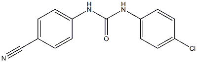 N-(4-chlorophenyl)-N'-(4-cyanophenyl)urea 结构式