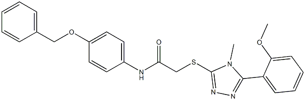 N-[4-(benzyloxy)phenyl]-2-{[5-(2-methoxyphenyl)-4-methyl-4H-1,2,4-triazol-3-yl]sulfanyl}acetamide|