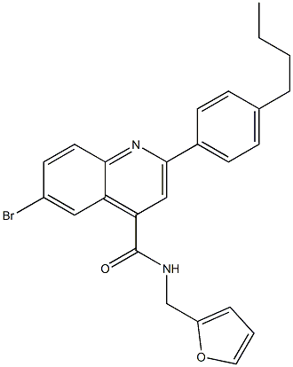 6-bromo-2-(4-butylphenyl)-N-(2-furylmethyl)-4-quinolinecarboxamide