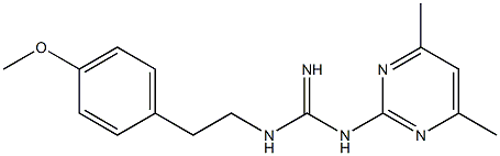 N-(4,6-dimethyl-2-pyrimidinyl)-N'-[2-(4-methoxyphenyl)ethyl]guanidine 结构式