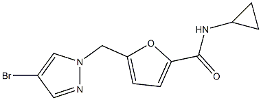 5-[(4-bromo-1H-pyrazol-1-yl)methyl]-N-cyclopropyl-2-furamide Structure