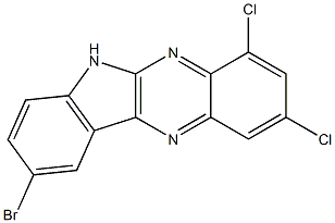 9-bromo-2,4-dichloro-6H-indolo[2,3-b]quinoxaline,,结构式