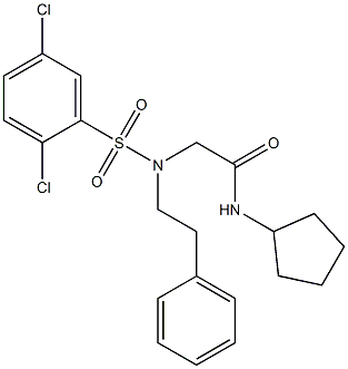 N-cyclopentyl-2-[[(2,5-dichlorophenyl)sulfonyl](2-phenylethyl)amino]acetamide