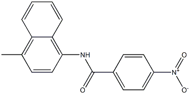 4-nitro-N-(4-methyl-1-naphthyl)benzamide,,结构式