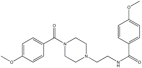 4-methoxy-N-{2-[4-(4-methoxybenzoyl)-1-piperazinyl]ethyl}benzamide,,结构式