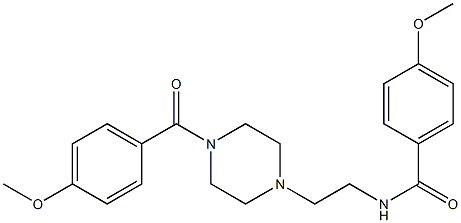 4-methoxy-N-{2-[4-(4-methoxybenzoyl)-1-piperazinyl]ethyl}benzamide Structure