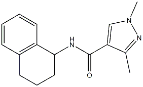 1,3-dimethyl-N-(1,2,3,4-tetrahydro-1-naphthalenyl)-1H-pyrazole-4-carboxamide Structure