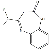 4-(difluoromethyl)-1,3-dihydro-2H-1,5-benzodiazepin-2-one 化学構造式