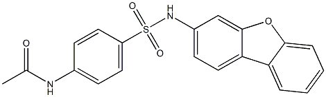 N-{4-[(dibenzo[b,d]furan-3-ylamino)sulfonyl]phenyl}acetamide Structure