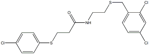 3-[(4-chlorophenyl)sulfanyl]-N-{2-[(2,4-dichlorobenzyl)sulfanyl]ethyl}propanamide