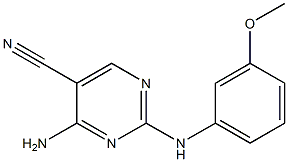 4-amino-2-(3-methoxyanilino)-5-pyrimidinecarbonitrile