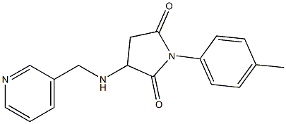 1-(4-methylphenyl)-3-[(3-pyridinylmethyl)amino]-2,5-pyrrolidinedione Struktur