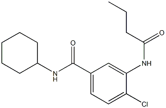 3-(butyrylamino)-4-chloro-N-cyclohexylbenzamide Structure