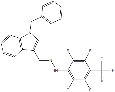 1-benzyl-1H-indole-3-carbaldehyde [2,3,5,6-tetrafluoro-4-(trifluoromethyl)phenyl]hydrazone Struktur