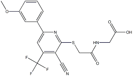 [({[3-cyano-6-(3-methoxyphenyl)-4-(trifluoromethyl)-2-pyridinyl]sulfanyl}acetyl)amino]acetic acid|