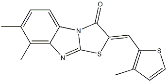 7,8-dimethyl-2-[(3-methyl-2-thienyl)methylene][1,3]thiazolo[3,2-a]benzimidazol-3(2H)-one|