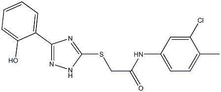 N-(3-chloro-4-methylphenyl)-2-{[3-(2-hydroxyphenyl)-1H-1,2,4-triazol-5-yl]sulfanyl}acetamide Structure