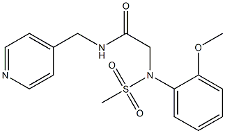 2-[2-methoxy(methylsulfonyl)anilino]-N-(4-pyridinylmethyl)acetamide Struktur