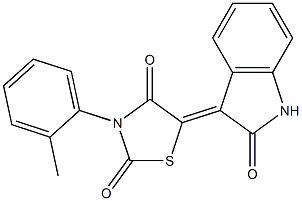 3-(2-methylphenyl)-5-(2-oxo-1,2-dihydro-3H-indol-3-ylidene)-1,3-thiazolidine-2,4-dione|