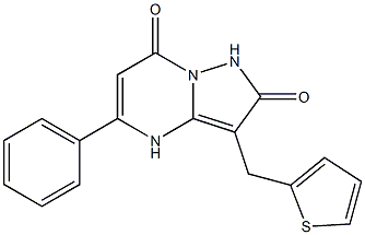 5-phenyl-3-(2-thienylmethyl)pyrazolo[1,5-a]pyrimidine-2,7(1H,4H)-dione Structure