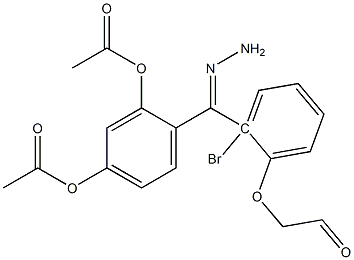 3-(acetyloxy)-4-{2-[(2-bromophenoxy)acetyl]carbohydrazonoyl}phenyl acetate Structure