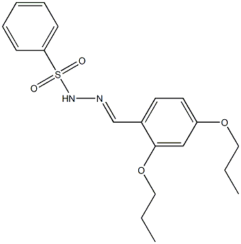 N'-(2,4-dipropoxybenzylidene)benzenesulfonohydrazide,,结构式