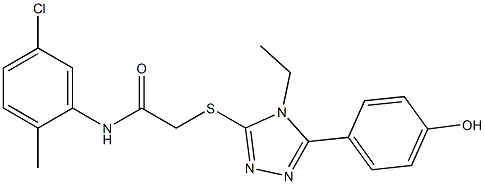 N-(5-chloro-2-methylphenyl)-2-{[4-ethyl-5-(4-hydroxyphenyl)-4H-1,2,4-triazol-3-yl]sulfanyl}acetamide Structure