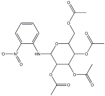 3,5-bis(acetyloxy)-2-[(acetyloxy)methyl]-6-{2-nitroanilino}tetrahydro-2H-pyran-4-yl acetate Structure