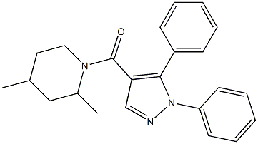 1-[(1,5-diphenyl-1H-pyrazol-4-yl)carbonyl]-2,4-dimethylpiperidine