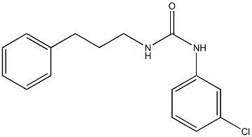 N-(3-chlorophenyl)-N'-(3-phenylpropyl)urea Structure