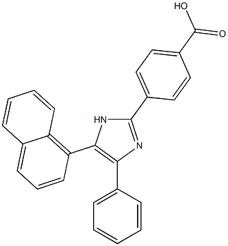 4-[5-(1-naphthyl)-4-phenyl-1H-imidazol-2-yl]benzoic acid,,结构式