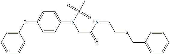 N-[2-(benzylsulfanyl)ethyl]-2-[(methylsulfonyl)-4-phenoxyanilino]acetamide Struktur