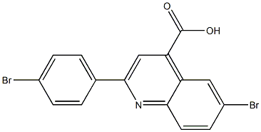 6-bromo-2-(4-bromophenyl)-4-quinolinecarboxylic acid,,结构式