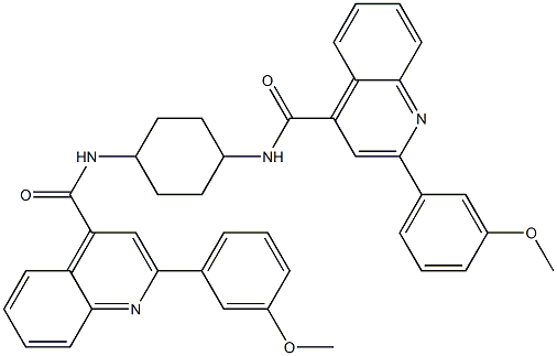 2-(3-methoxyphenyl)-N-[4-({[2-(3-methoxyphenyl)-4-quinolinyl]carbonyl}amino)cyclohexyl]-4-quinolinecarboxamide Structure