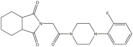 2-{2-[4-(2-fluorophenyl)-1-piperazinyl]-2-oxoethyl}hexahydro-1H-isoindole-1,3(2H)-dione|