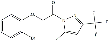 2-bromophenyl 2-[5-methyl-3-(trifluoromethyl)-1H-pyrazol-1-yl]-2-oxoethyl ether Structure