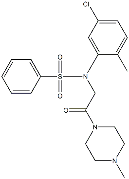 N-(5-chloro-2-methylphenyl)-N-[2-(4-methyl-1-piperazinyl)-2-oxoethyl]benzenesulfonamide|