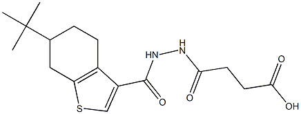 4-{2-[(6-tert-butyl-4,5,6,7-tetrahydro-1-benzothien-3-yl)carbonyl]hydrazino}-4-oxobutanoic acid Struktur