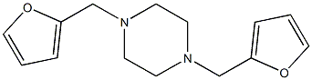 1,4-bis(2-furylmethyl)piperazine Struktur