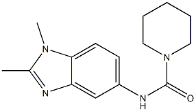 N-(1,2-dimethyl-1H-benzimidazol-5-yl)-1-piperidinecarboxamide 结构式
