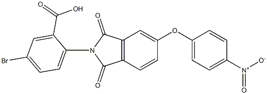 5-bromo-2-(5-{4-nitrophenoxy}-1,3-dioxo-1,3-dihydro-2H-isoindol-2-yl)benzoic acid Structure