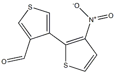 3'-formyl-3-nitro-2,4'-bithiophene,,结构式