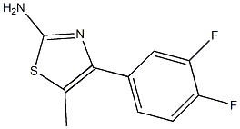 4-(3,4-difluorophenyl)-5-methyl-1,3-thiazol-2-ylamine 结构式