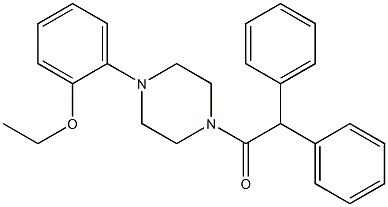 1-(diphenylacetyl)-4-(2-ethoxyphenyl)piperazine,,结构式