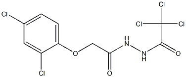 2,2,2-trichloro-N'-[(2,4-dichlorophenoxy)acetyl]acetohydrazide 结构式