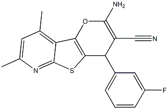 2-amino-4-(3-fluorophenyl)-7,9-dimethyl-4H-pyrano[2',3':4,5]thieno[2,3-b]pyridine-3-carbonitrile