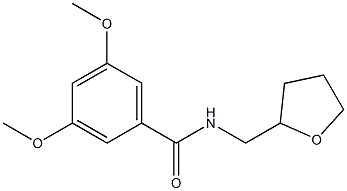 3,5-dimethoxy-N-(tetrahydro-2-furanylmethyl)benzamide Struktur
