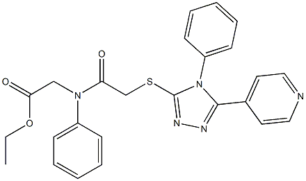  ethyl [({[4-phenyl-5-(4-pyridinyl)-4H-1,2,4-triazol-3-yl]sulfanyl}acetyl)anilino]acetate